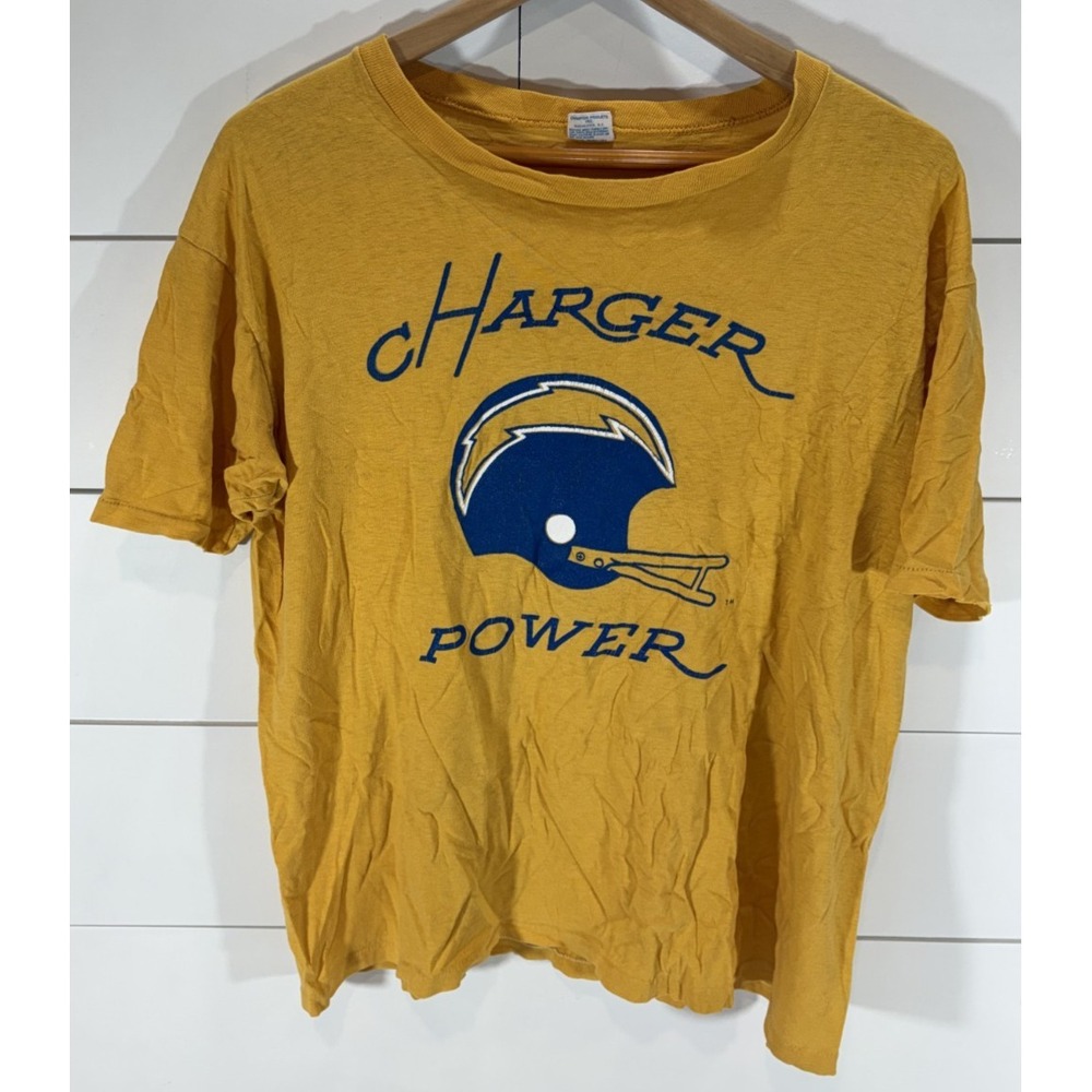 Vintage San Diego Chargers Shirt Size XL NFL Football Charger Power 80s Champion